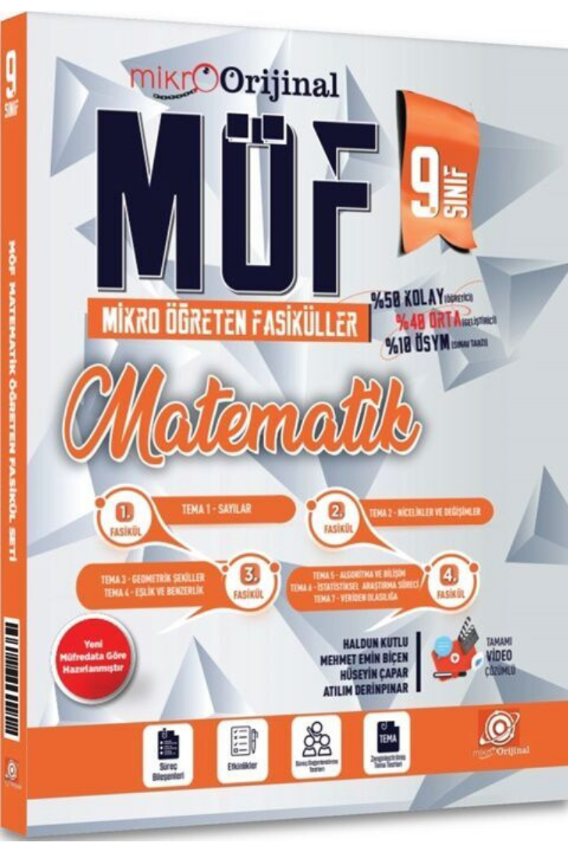 Orijinal 9. Sınıf MATEMATİK Mikro Öğreten Fasiküller (MÖF)